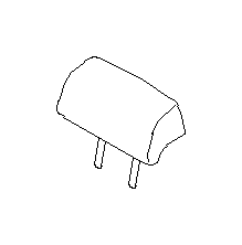 View Headrest. Pillow Rest. Head Rest Side (Rear, Back, OFF BLACK). Full-Sized Product Image