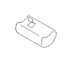 View Seat Cushion Foam. Rest. ST Pad B RUND (Rear, Back, Center). Full-Sized Product Image