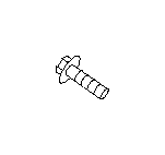 View Glass Wiper Motor Bolt. Tapping Screw HEXAGON Head (Rear, Back). Full-Sized Product Image