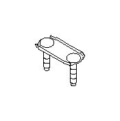View Engine Mount Crossmember Stud. Transmission Crossmember Bracket. Plate Complete (Front). Full-Sized Product Image