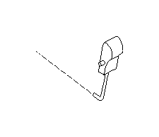 View Interior Door Handle. Remote (Left). Full-Sized Product Image 1 of 1