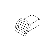 View Dashboard Air Vent. Grille Vent. Side. Ventilation (Passenger, Driver, DARK GRAY; GRAY; LIGHT GRAY). Full-Sized Product Image