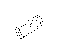 View Interior Door Handle Trim. Cover Remote Door (Left, Front, Rear, GRAY; LIGHT GRAY). Full-Sized Product Image 1 of 1