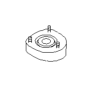 Image of Suspension Strut Mount. Suspension Top Hat (Right, Rear). Insulator between the. image for your 2008 Subaru Forester   