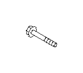 View Air Conditioning (A/C) Condenser Mount Bolt. Engine Support Rod Bolt. Full-Sized Product Image