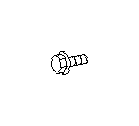 View Body C Pillar Trim Panel Screw. Bumper Cover Support Rail Screw. Full-Sized Product Image