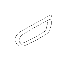 View Interior Door Handle Trim. Cover Remote Door (Left, Front, OFF BLACK). Full-Sized Product Image