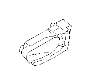 View Interior Door Handle. Remote Door (Right, Chrome, OFF BLACK). Full-Sized Product Image 1 of 2