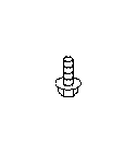 View Hood Latch Bolt. Flange Bolt (BOLT FLG M8 X 16). Full-Sized Product Image