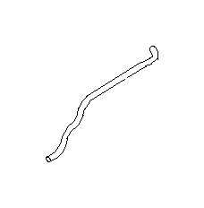 View Automatic Transmission Oil Cooler Hose. Engine Coolant Overflow Hose (Back, Passenger) (AT). Full-Sized Product Image