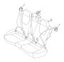View Seat Belt Lap and Shoulder Belt (Rear, Outer, Center) Full-Sized Product Image