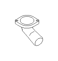 View Engine Coolant Thermostat Housing. Water Neck. Cover Thermostat. Full-Sized Product Image