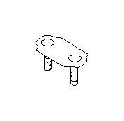 View Engine Mount Crossmember Stud. Transmission Crossmember Bracket. Plate Complete (Front). Full-Sized Product Image
