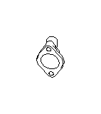 View Engine Coolant Thermostat Housing. Water Neck. Cover Thermostat. Full-Sized Product Image