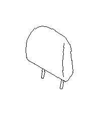 Image of Headrest. Pillow Rest (Rear, Back, Outer, IVORY). Headrest part of the. image for your Subaru