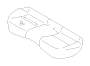 Image of Seat Cover CUSR. Cover Cushion (Rear, IVORY). A Cover that replaces. image for your Subaru
