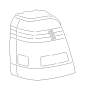 Image of Tail Light. Lamp Combination. Lamp COMBO (Left, Rear). A Tail Light For a. image for your 2008 Subaru Legacy   