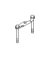 Image of Engine Cradle Bolt. Suspension Subframe Reinforcement Bracket (Front). Bolt Complete Cross. image for your 2000 Subaru Impreza   