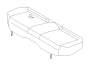 View Seat Cushion Foam. Seat Cushion Pad. Pad and Frame Cushion C0U4 (Rear). Full-Sized Product Image