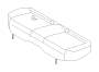 View Seat Cushion Foam. Seat Cushion Pad. Pad and Frame Cushion C0U4 (Rear). Full-Sized Product Image 1 of 2