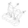 View Seat Belt Receptacle. Belt R UB (Left, Center, BLACK; OFF BLACK). Full-Sized Product Image