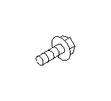 View Automatic Transmission Oil Cooler Hose Banjo Bolt. Deck Lid Hinge Bolt (BOLT FLG M8 X 16) (AT). Full-Sized Product Image