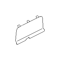 View Quarter Panel Trim Cap. Trunk Trim Panel Cap. Cap Suspension R Quarter (Right, Rear Quarter, GRAY). Full-Sized Product Image