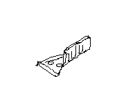 View Floor Pan Crossmember Bracket. Floor Pan Reinforcement. Frame Stiffener (Right). Full-Sized Product Image