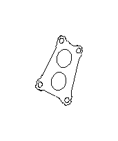 View Exhaust Pipe Connector Gasket. Turbocharger Gasket. Gasket Exhaust TURBO (Inlet). Full-Sized Product Image