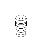 Image of Suspension Control Arm Bumper. Suspension Strut Bellows (Rear). A pleated and Flexible. image for your 1991 Subaru Justy   