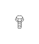 View Air Conditioning (A/C) Compressor Bolt. Bolt Condenser. Flange Bolt. Full-Sized Product Image