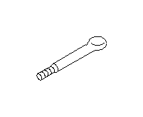 Image of Tie Down Hook. Tow Hook. Hook Complete. Hook TRACTIVE (Front). attached to a vehicles. image for your 2020 Subaru STI  Base 