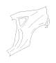 Image of Panel SD Quarter RPRH. Complete (Right, Rear Quarter, Outer). Panel or Structure used. image for your 2002 Subaru STI   