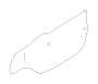 View Door Shell Seal. Door Water Deflector. Sealing Cover D FLH (Left, Front, Plastic). Full-Sized Product Image