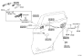 Image of Cable (RR) Door. Door Inside Locking. LH (For Lock / UNLock Knob) (Rear). RH (For Lock / UNLock. image for your 2023 Subaru Solterra   