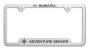 View License Plate Frame (Adventure Seeker) - Stainless Steel Full-Sized Product Image