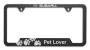 View License Plate Frame (Pet Lover) - Matte Black Full-Sized Product Image