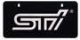 View Euro-Style Marque Plate Matte Black (STI) Full-Sized Product Image