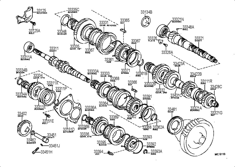 TOYOTA ECHO TRANSMISSION GEAR (MTM)