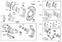 Diagram FRONT DISC BRAKE CALIPER & DUST COVER for your 2011 TOYOTA COROLLA Base Sedan 1.8L M/T