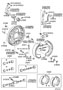 Diagram REAR DRUM BRAKE WHEEL CYLINDER & BACKING PLATE for your 2001 TOYOTA TUNDRA DELUXE