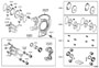 Diagram FRONT DISC BRAKE CALIPER & DUST COVER for your 2002 TOYOTA CAMRY LE 2400CC 16-VALVE DOHC EFI, MANUAL , 5-SPEED