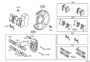 Diagram FRONT DISC BRAKE CALIPER & DUST COVER for your 2002 TOYOTA CAMRY LE 2400CC 16-VALVE DOHC EFI, MANUAL , 5-SPEED