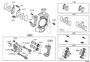 Diagram FRONT DISC BRAKE CALIPER & DUST COVER for your 2002 TOYOTA CAMRY LE 2400CC 16-VALVE DOHC EFI, MANUAL , 5-SPEED