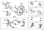 Diagram FRONT DISC BRAKE CALIPER & DUST COVER for your 2011 TOYOTA COROLLA Base Sedan 1.8L M/T