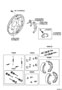 Diagram REAR DRUM BRAKE WHEEL CYLINDER & BACKING PLATE for your TOYOTA