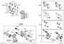 Diagram REAR DISC BRAKE CALIPER & DUST COVER for your 2009 TOYOTA CAMRY