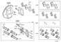 Diagram FRONT DISC BRAKE CALIPER & DUST COVER for your 2011 TOYOTA TUNDRA Base Standard Cab Pickup Fleetside 4.6L  4WD