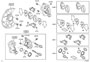 Diagram FRONT DISC BRAKE CALIPER & DUST COVER for your 2002 TOYOTA CAMRY LE 2400CC 16-VALVE DOHC EFI, MANUAL , 5-SPEED