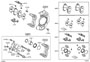 Diagram FRONT DISC BRAKE CALIPER & DUST COVER for your 2002 TOYOTA CAMRY LE 2400CC 16-VALVE DOHC EFI, MANUAL , 5-SPEED